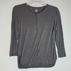 Westbound Shirt Womens Small Gray Long Sleeve Soft Stretch Basic Casual Top